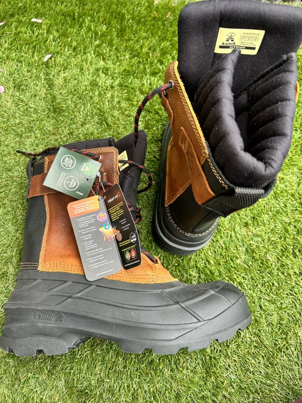Kamik Brown and Black Men’s Rain & Snow Boots